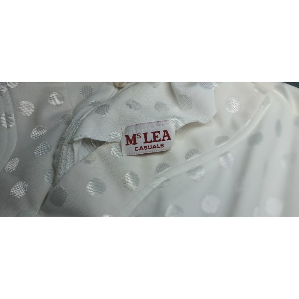 vintage ms lea 2 piece dress black white polka dot size 20 70s classic retro - Picture 9 of 10